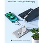 40W iPhone 16 Charger Block, 2Pack 4-Port Fast USB C Charger Blocks, Multiport PD Power Adapter & QC Plug iPhone Cube USBC Charging Brick Apple Adapter for iPhone 16/16 Pro/15/15 Pro Max/14/13/12/iPad - Image 4