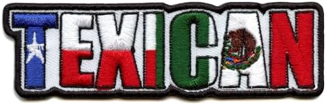 Texican Flag Design Patch Texas Mexico Pride Embroidered Iron-On image 3