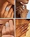 FROLOVER Stackable Silver Rings for Women Non Tarnish Trendy Dainty 14K Gold Plated Stacking Cubic Zirconia Thumb Ring Set Minimalist Promise Wedding Bands Engagement Rings for Women Size 6-10