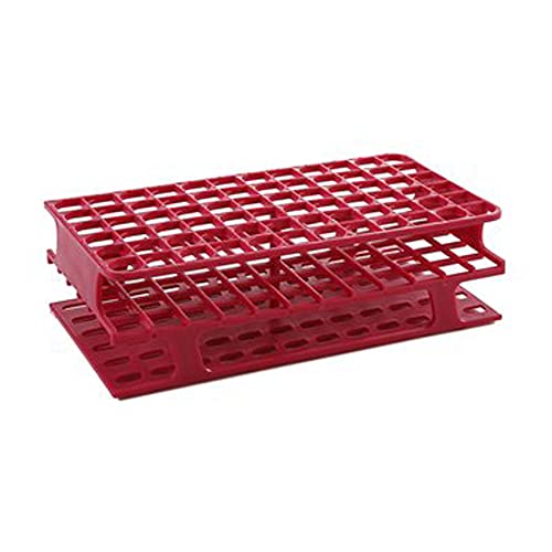 Rack pour tube à essai rouge 16mm pour optimiser l'espace de stockage sur paillasse