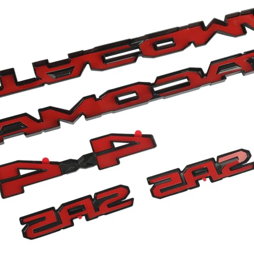 Image of Blackout Emblem Overlays 5Pcs Compatible with Tacoma 2024 2025 2026 ABS Plastic Badge Emblems Overlay 250702 with Strong Adhesive Matte Black
