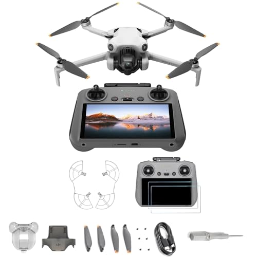 DJI Mini 4 Pro (DJI RC 2 Fernsteuerung), faltbare Mini-Drohne mit 4K-Kamera für Erwachsene, unter 249 g, 34 Minuten Flugzeit, 20 km Video-Übertragung, omnidirektionale Bilderkennung, Klasse-C0