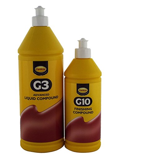 Farecla G3 & G10 Set G3 1 Litre Advanced Compound Liquid + Farecla G10 500ml Finishing Compound To Restore dull Vehicle Paint work and remove Scratches/Swirls from Vehicle Paint Works