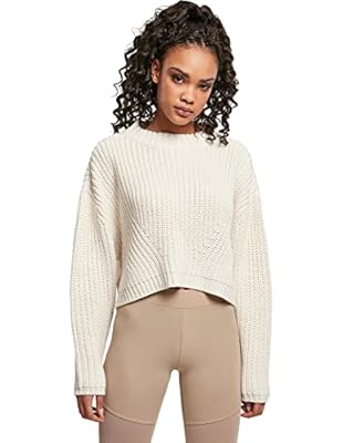 Urban Classics Ladies Wide Oversize Sweater Sudadera  Arena Blanca  L para Mujer
