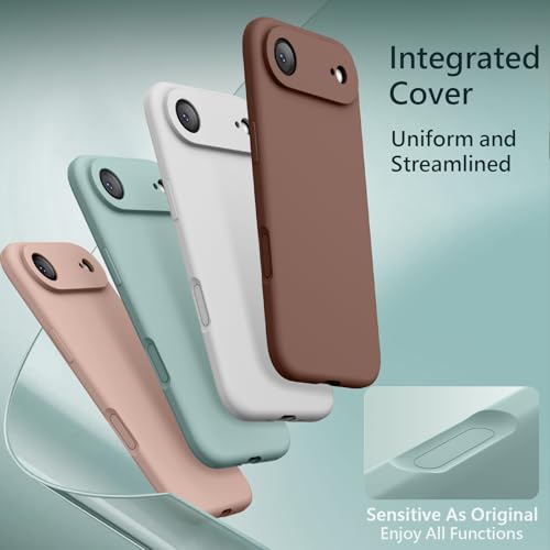 Image of FireNova Magnetic for iPhone Air Case, Compatible with MagSafe, [Integrated Silicone Camera Control Button] [Camera Protection] Microfiber Lining Phone Case for iPhone 17 Air, 6.5 inch, Mint Green