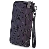 UTO Women Wallet Card Phone Checkbook Holder Geometric Luminous Shard Lattice Rainbow Holographic...