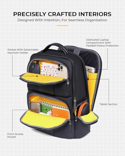 Image of EUME Premium 15.6 in Laptop bags for Men & Women Office Use | Stylish Backpack Bag | Spacious Backpack for Travelling | 28L Polaris