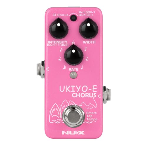 NUX UKIYO-E Mini Chorus Guitar Effects Pedal, 3 Chorus Models in One, Analog Dry Signal for Low...