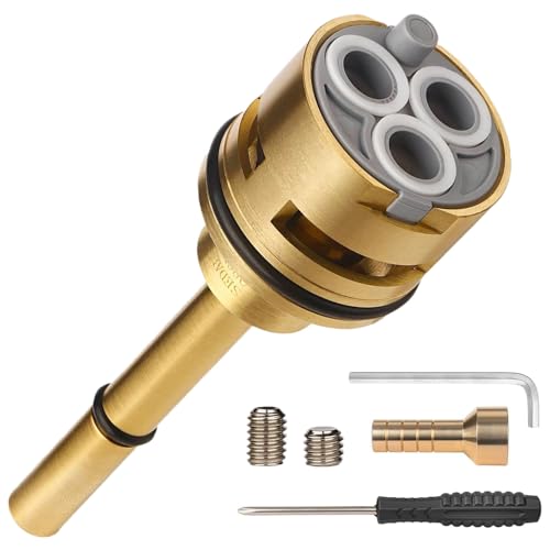 ZVJV RP51919 6 Setting Diverter Cartridge Replacement Part for Delta Faucet Valve Bodies R11000 R22000 6 Way Shower Diverter Valve Parts No Leakage Brass Construction