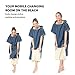 MOKANI Surf Poncho Umziehhilfe Strand für Damen Herren Erwachsene Jugendliche, Ultraleicht und Schnelltrocknend, Badeponcho Handtuch Poncho aus Mikrofaser auch als Umkleidehilfe Strand (Dunkelblau)