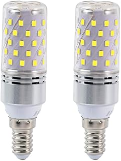E14 LED Light Bulb 9W Cool White 6000K, E14 Edison Screw Bulbs (SES) 1200LM, Equivalent to 100W Halogen Bulb, E14 LED Corn Light Bulbs for Desk Lamp, Not Dimmable, AC 175-250V, 2 Pack