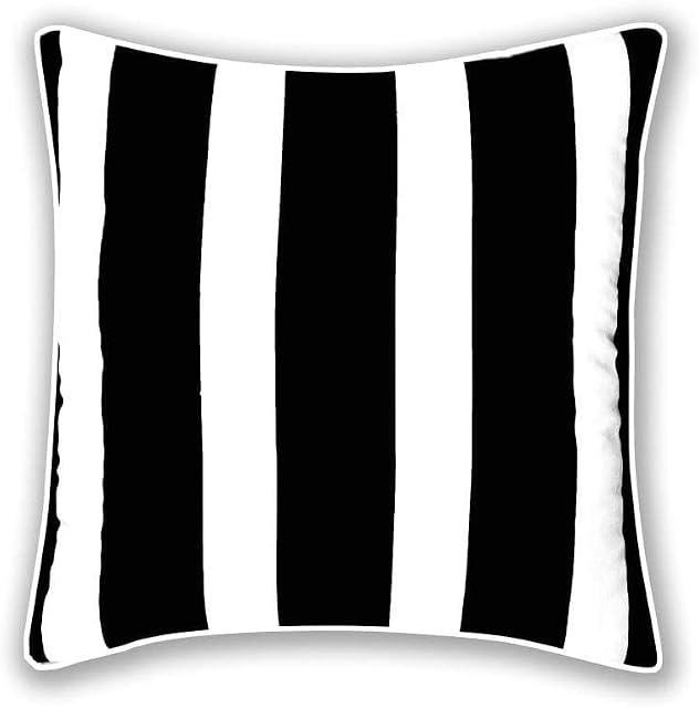 A&R 100% Cotton's BLACK&WHITE STRIPE(Bold) Luxury Cushion Cover Size 18"x18"