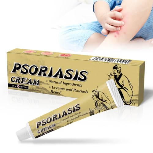 Crema Psoriasis, Crema Anti-Picazón, Cremas Calmante para la Psoriasis, Cremas Externa Para El Cuidado De La Piel De Las Tiñas, crema Humectante, Alivia la Picazón y Alivia Piel Irritada, 20g