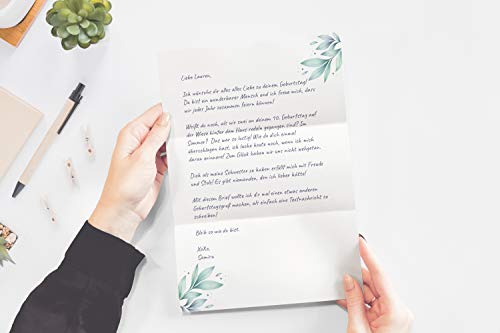 Briefpapier mit Blumenmotiv Version 4 im DIN A4 Format - 50 Blätter einseitig bedruckt in qualitativem 120g/qm Papier… – Bild 5