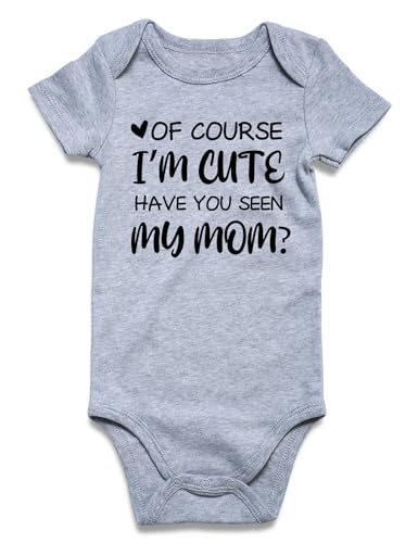 UNIFACO Unisex Baby Funny Saying Outfit Short and Long Sleeve Bodysuits Romper 0-18M