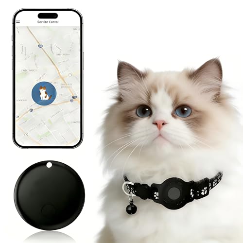 GPS Collar for Cats，Pet Tracker (Android Only) Smart tag,Waterproof Compatible with Google Find...