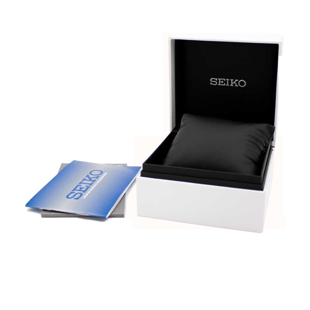 Seiko Klassik Armbanduhr für Damen in der Farbe Schwarz mit Armband aus Leder, Wasserdichtigkeit: 5 bar, Gehäusedurchmesser: 27 mm, SWR103P1
