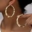 A2:60mm gold small bamboo earrings