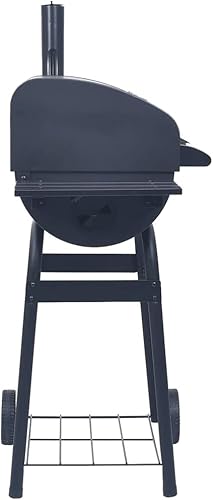 Miniatura 3 de Ahumador de carbón para barbacoa con estante inferior, negro, portátil para exteriores, para pizza, verduras, carnes, pan (estilo Y)