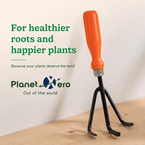 Image of Gardening Hand Cultivator Fork | Heavy Duty Iron 3-Prong Claw with Ergonomic Handle | Durable Tool for Soil Loosening, Weeding, Aerating, Planting & Garden Maintenance(GTK)