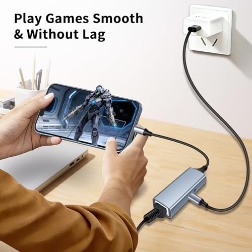 Adaptateur Lightning vers Ethernet RJ45 LAN compatible iPhone et iPad - 5