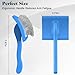 Saccison 2PCS Slicker Brush for Dogs & Pet Comb,Professional Dog Grooming Brush (Goldendoodles,Poodles,Labradoodles) with Extra Long Pins to Effectively Remove Tangles, Knots and Mats (Blue, Large)