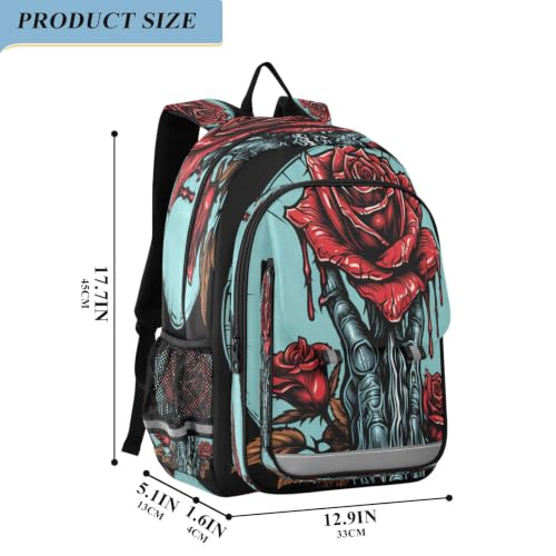 Sac à dos crâne rose rouge : la solution pour l'école et voyager