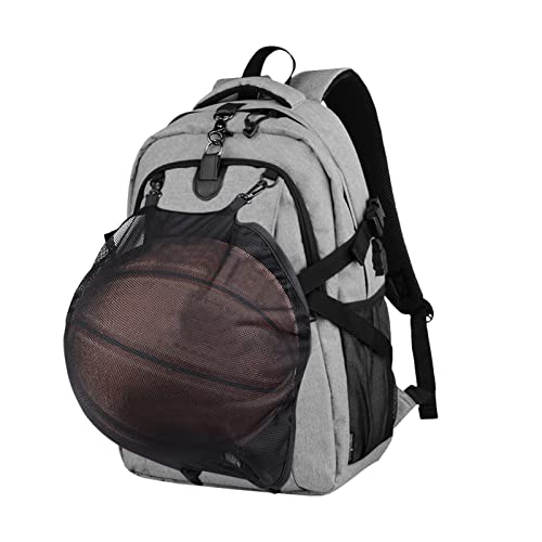 Basketball Bag Basketballtaschen Basketball Tasche wasserdichte Basketball Backpack Drawstring Rucksack Fußball Rucksack Turnbeutel Für Outdoor, Sport, Fitness (grau-Type1) Cover