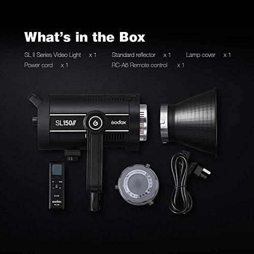 Godox SL200WII SL200II LED Dauerlicht Videoleuchte 200W 5600K Weiss Licht 74000lux@1m CRI 96 TLCI 97 mit BD-04 Barndoor… – Bild 6