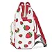 XOZOTY Personalized Strawberry Pattern Fruit Diaper Bag Shoulder Backpack with Name Nursing Baby Bags for Boys Girls