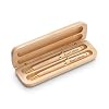 Executive Gift Shoppe | Lawyer Theme Laser Engrved Maple Wood Double Pen and Box Set
