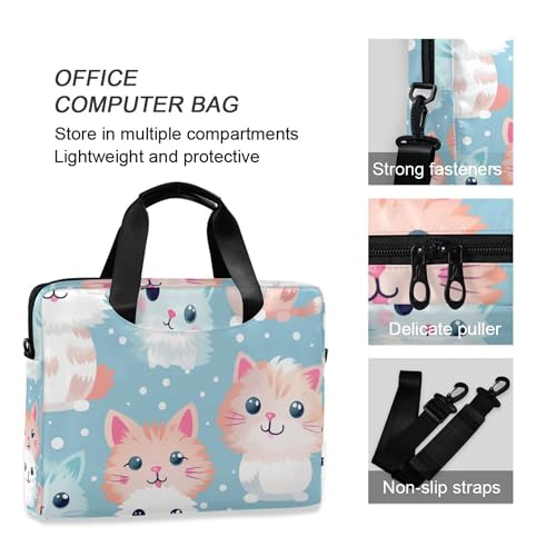 Maletín para portátil ALAZA con diseño de gato, 13-15.6 pulg miniatura 5