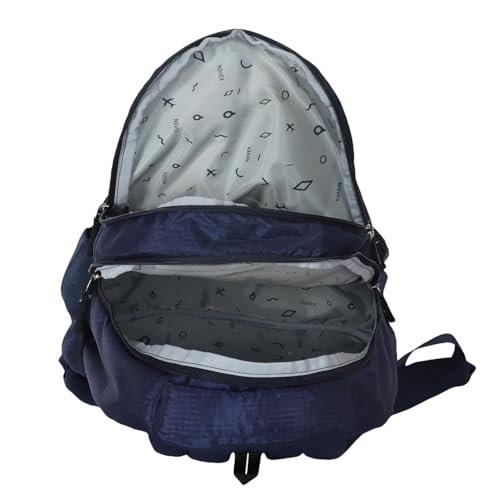 Image of Printed Backpack for School, Office & College | Polyester Turquoise Tuition Case for Adults| Comfortable Bags for Girls & Boys | Carry-On with Bottle Holder Pocket - 2 Main Compartments
