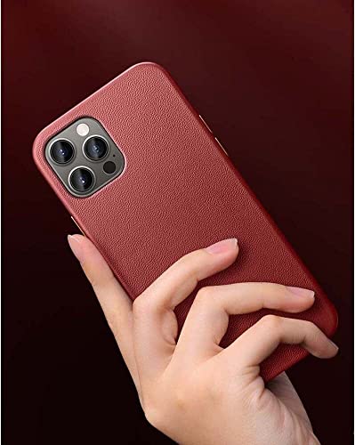 Coque iPhone 13 Pro Max cuir véritable noir protection écran et photo