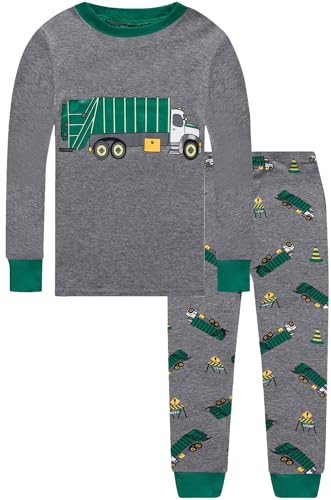 Image of Little bety Cotton 4 Piece Pajamas Boys Long Sleeve Sets Toddler Boys Pjs Kids Sleepwear Sets