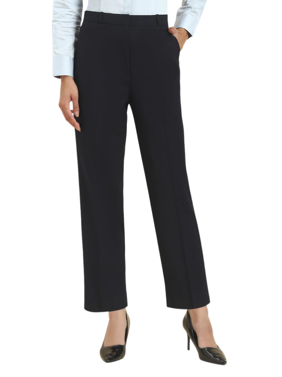 cantabil Women's Solid Regular Fit Formal Trouser (P_LTRF00021)-picture-53