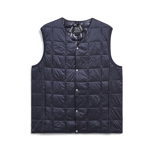 [タイオン] Vネックボタン インナーダウンベスト メンズ D.NAVY Mのサムネイル