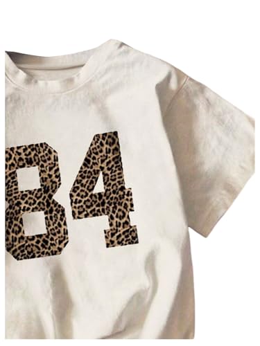 Image of SOLY HUX Girl's Number Graphic Tees Short Sleeve Crew Neck T Shirt Y2k Summer Tops
