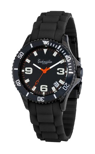 Montre Eichmuller 3110-01 homme noir lisible et confortable