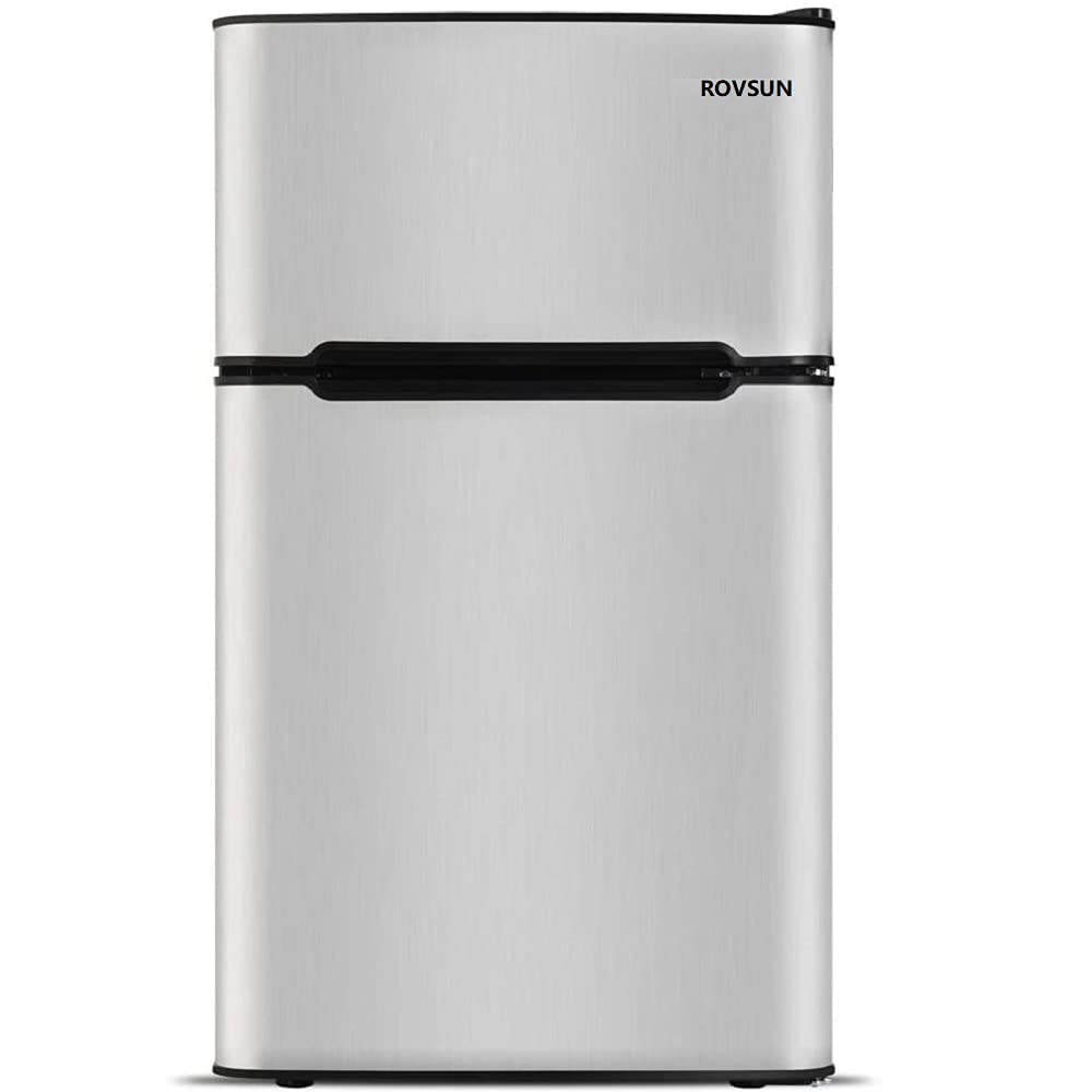 Buy ROVSUN Double Door Small Refrigerator, 3.2 CU FT Mini Fridge with
