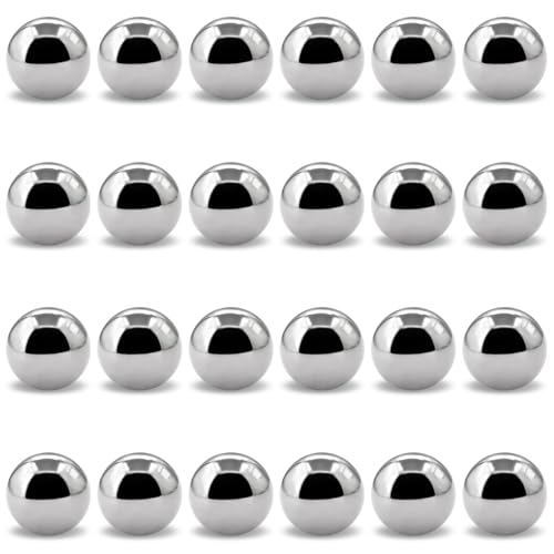 24pcs 1''inch Chrome Steel Bearing Balls 25.4mm Steel Balls Precision Bearing Bulk Bicycle Bearing Balls