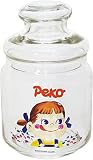 サンアート 不二家 ペコちゃん Peko ガラス キャンディー ポット 保存容器 キャニスター 約500ml クレヨンタッチ SAN3800-1 レッド