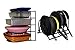 Extreme Matters Heavy-Duty Pots and Pans Organizer | 5-Tier Cookware & Lid Storage Rack | Free-Standing or Wall-Mount | Kitchen Organizer for Cast Iron Skillets, Pots, Frying Pans, Lids | Black