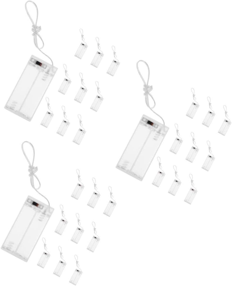BESPORTBLE 30pcs Convenient Battery Holder for String Lights Plastic Construction Aa Battery Case Box Box String Lights Supplies