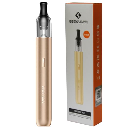 GEEKVAPE Wenax M2 Pod Kit 16W con Batteria 1200mAh, Cartuccia Wenax M da 2ml, Resistenza 0.8ohm, Vaporizzatore E-Cig MTL Pod Kit senza Nicotina e senza Liquido (Champagne Honor)