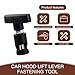 Jewkot 2 PCS Car Hood Support Rod Holder, Alloy Multi-purpose Snap-on Trunk Air Pressure Rod Anti-slip Shock Absorber Strut Anti-pinch Fixing Tool, Modification Accessories, for Most Cars (Black)