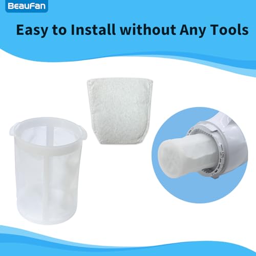 Beaufan 1 Staubsauger-Zubehörset kompatibel mit Makita CL100/ 106/180/ 183/ DCL180 Akku-Staubsauger, enthält 10 Filter 443060-3, 2 Vorfilter 451208-3 und 2 Schaumstoff-Filter