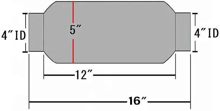 | Stainless Steel Performance 4 Resonator 12 Body 16 Long | Automotive Replacement Part