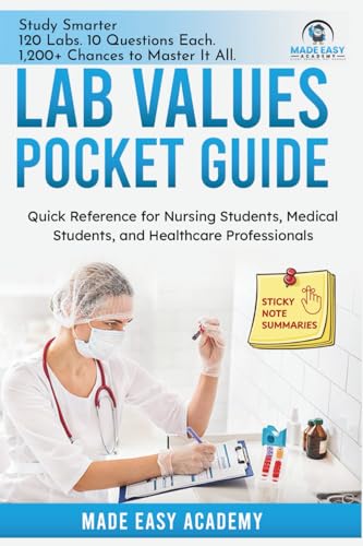 Lab Values Pocket Guide: Quick Reference for Nursing Students, Medical Students, and Healthcare Professionals: Includes 120 Must-Know Labs with a Quiz for Each One