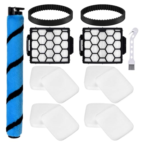 Image of Anewise Filter Brush Belt Replacement Parts for Shark UV850 Performance Lift-Away ADV DuoClean PowerFins Upright Vacuum, 1 Brush Roll+2 HEPA +4 Filters+2 Belts, Part #1483FC2000 & XHF320 & XFFK602UKT